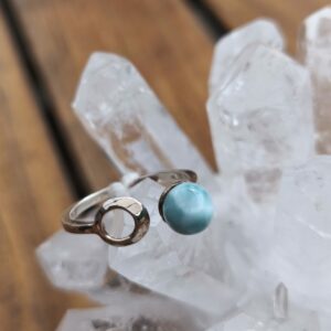 larimar bague perle / argent