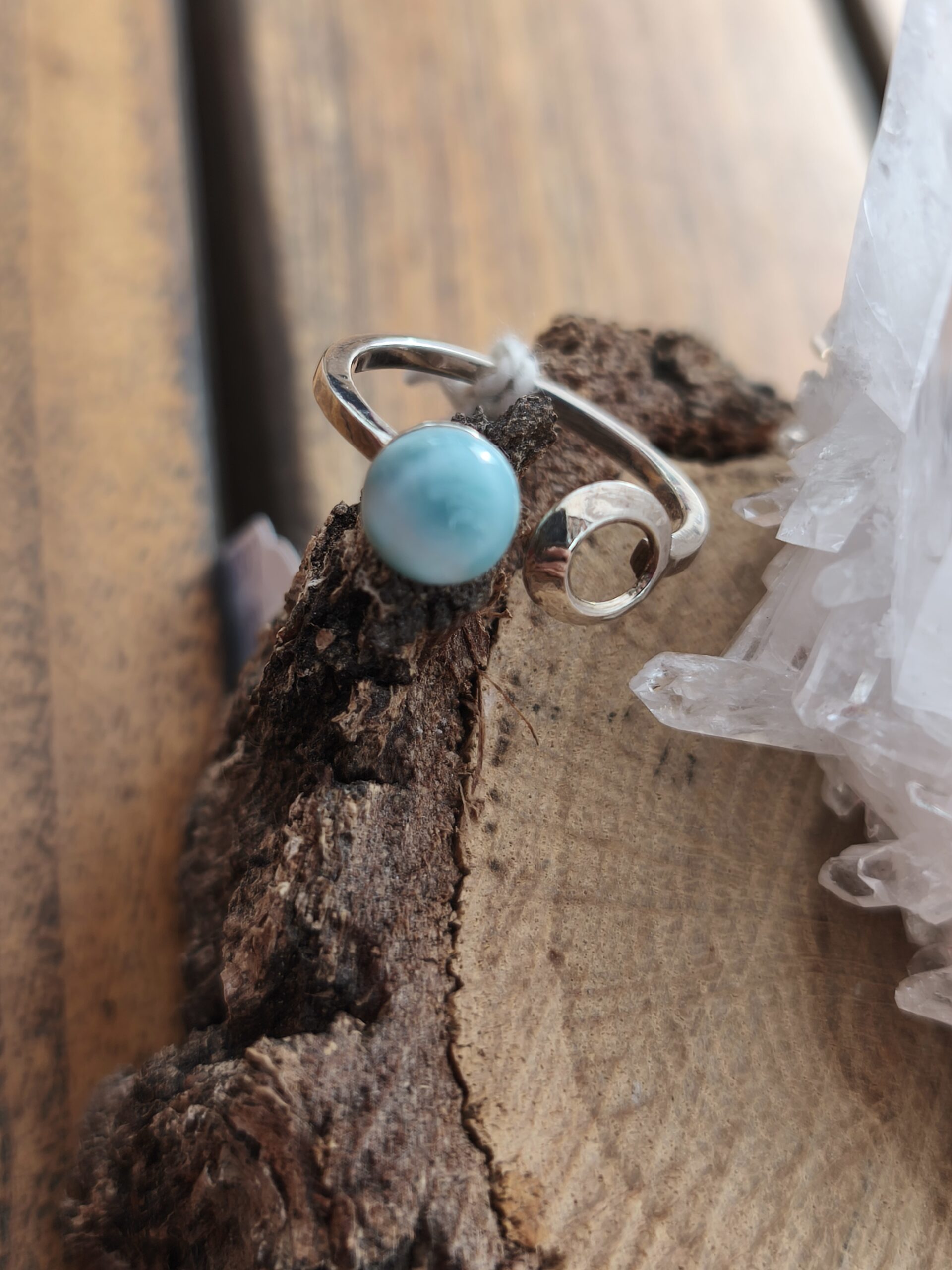 larimar bague perle / argent – Image 3