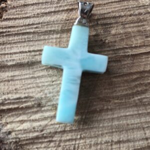 larimar pendentif croix