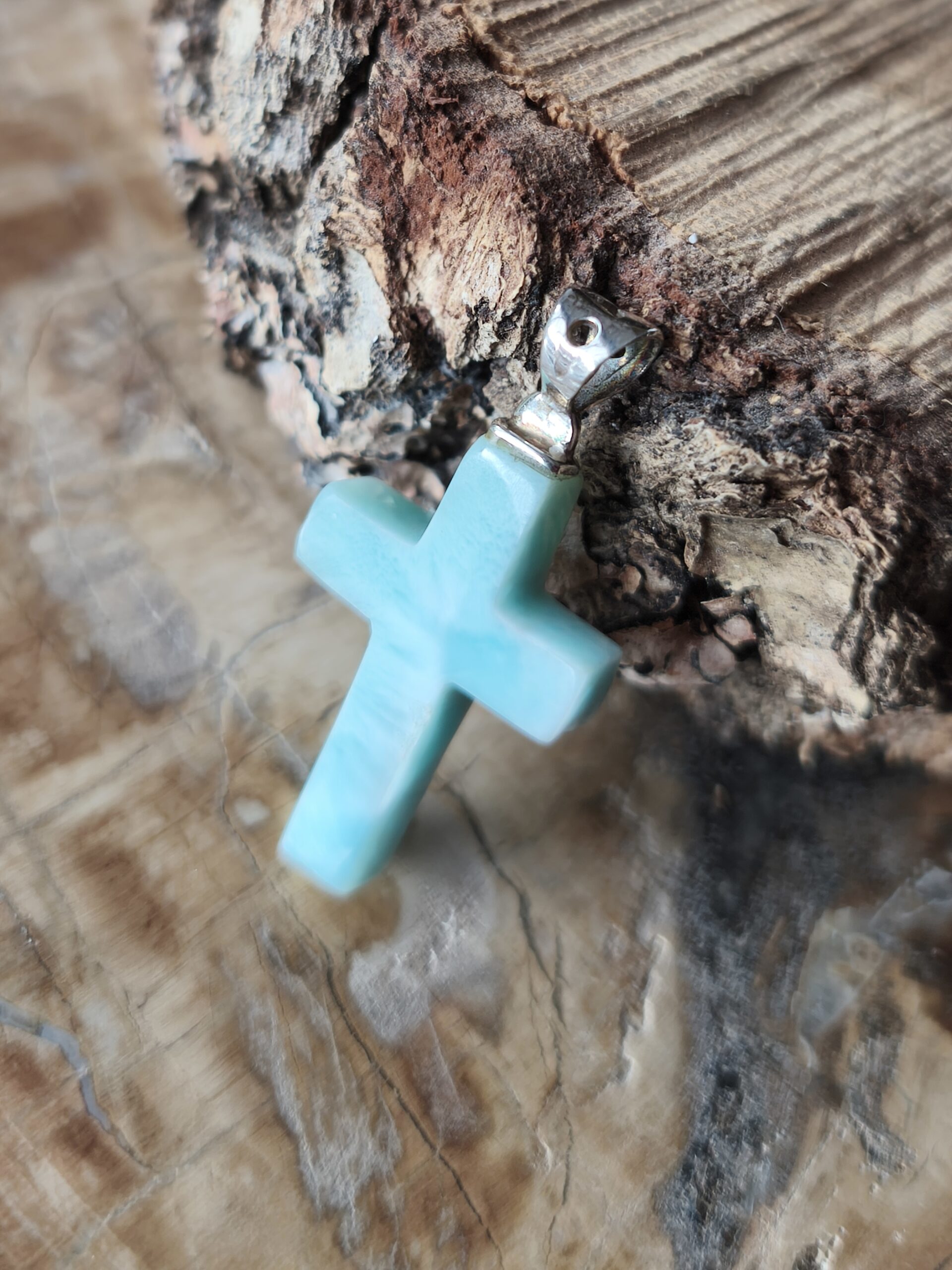 larimar pendentif croix – Image 2