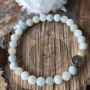 morganite / arbre de vie bracelet