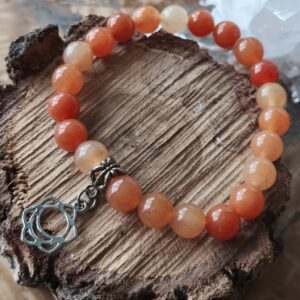 aventurine orange bracelet / breloque chakra sacré