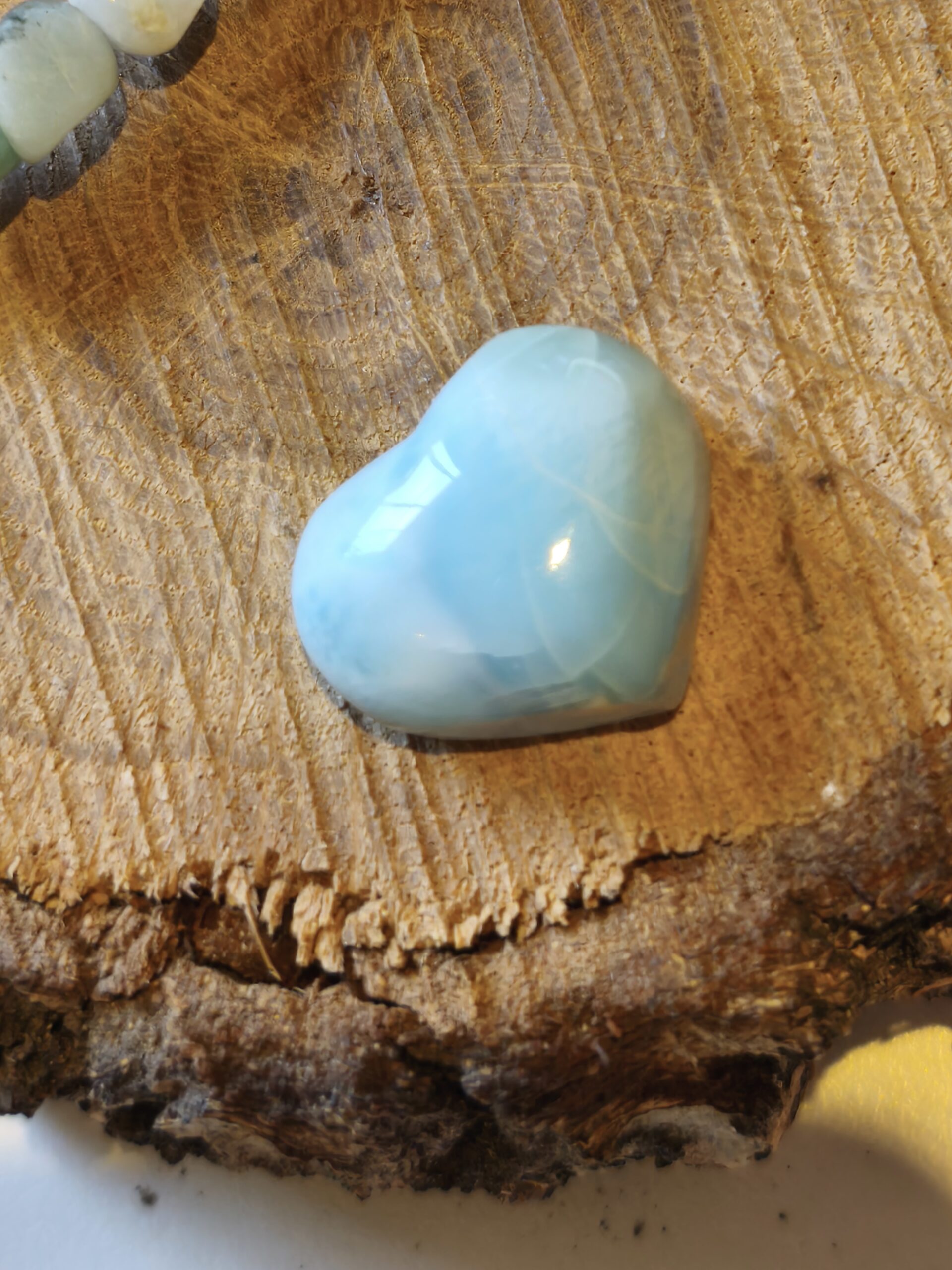 larimar petit cabochon coeur