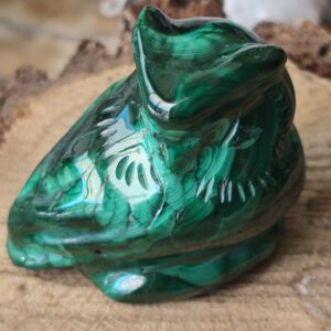 malachite figurine chouette