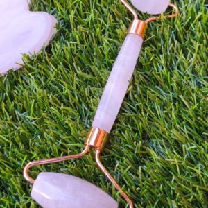 quartz rose rouleau de massage