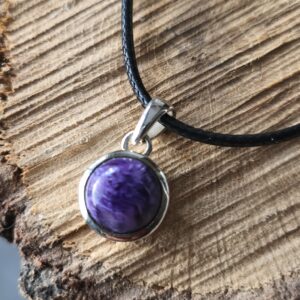 charoïte pendentif rond