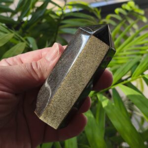 obsidienne dore pointe