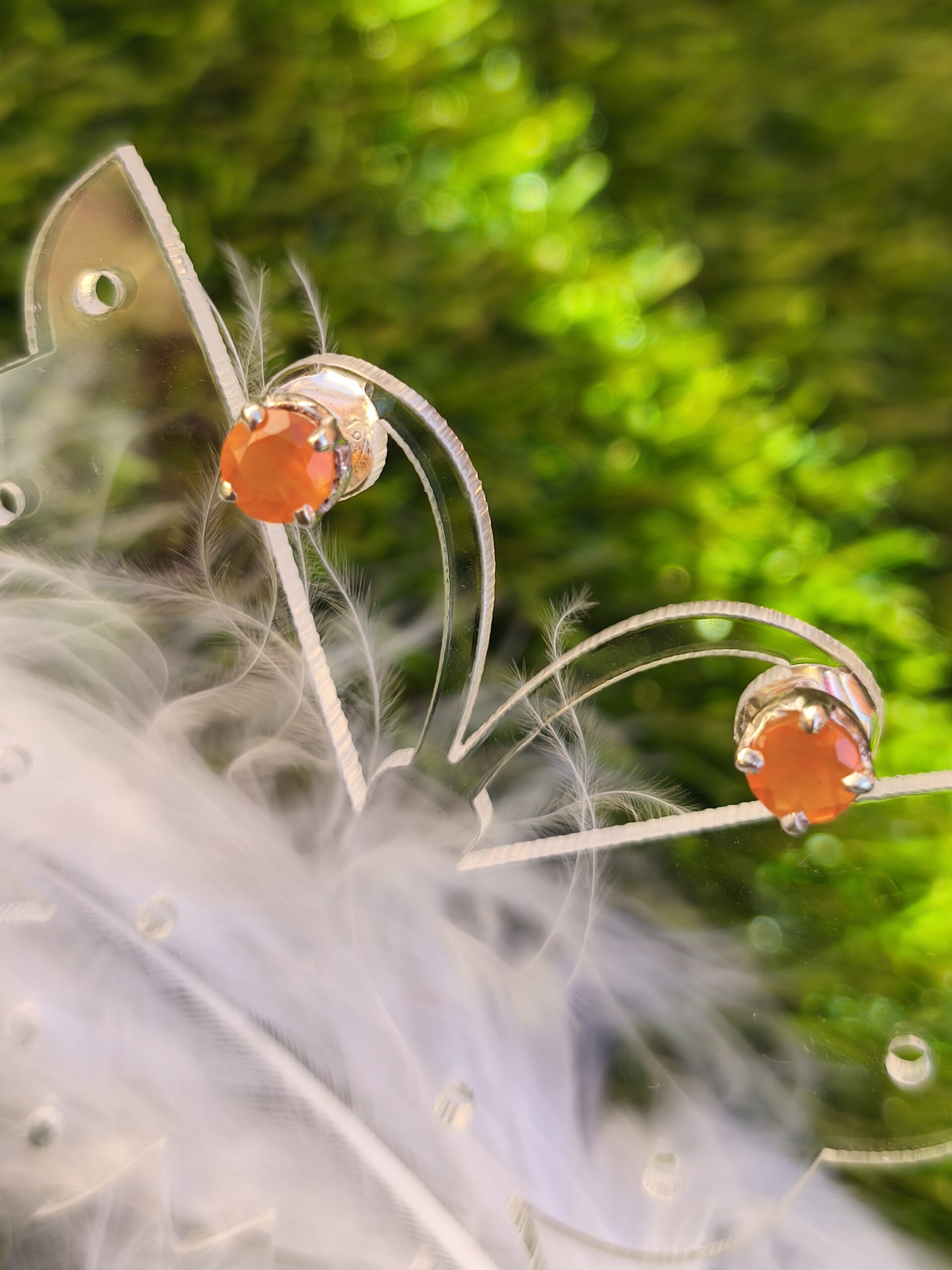 cornaline boucles d'oreilles – Image 2