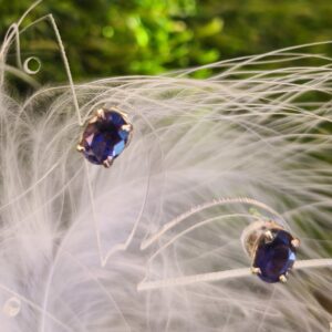 iolite (cordierite) boucles d'oreilles