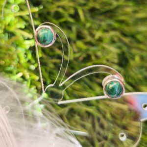malachite boucles d'oreilles