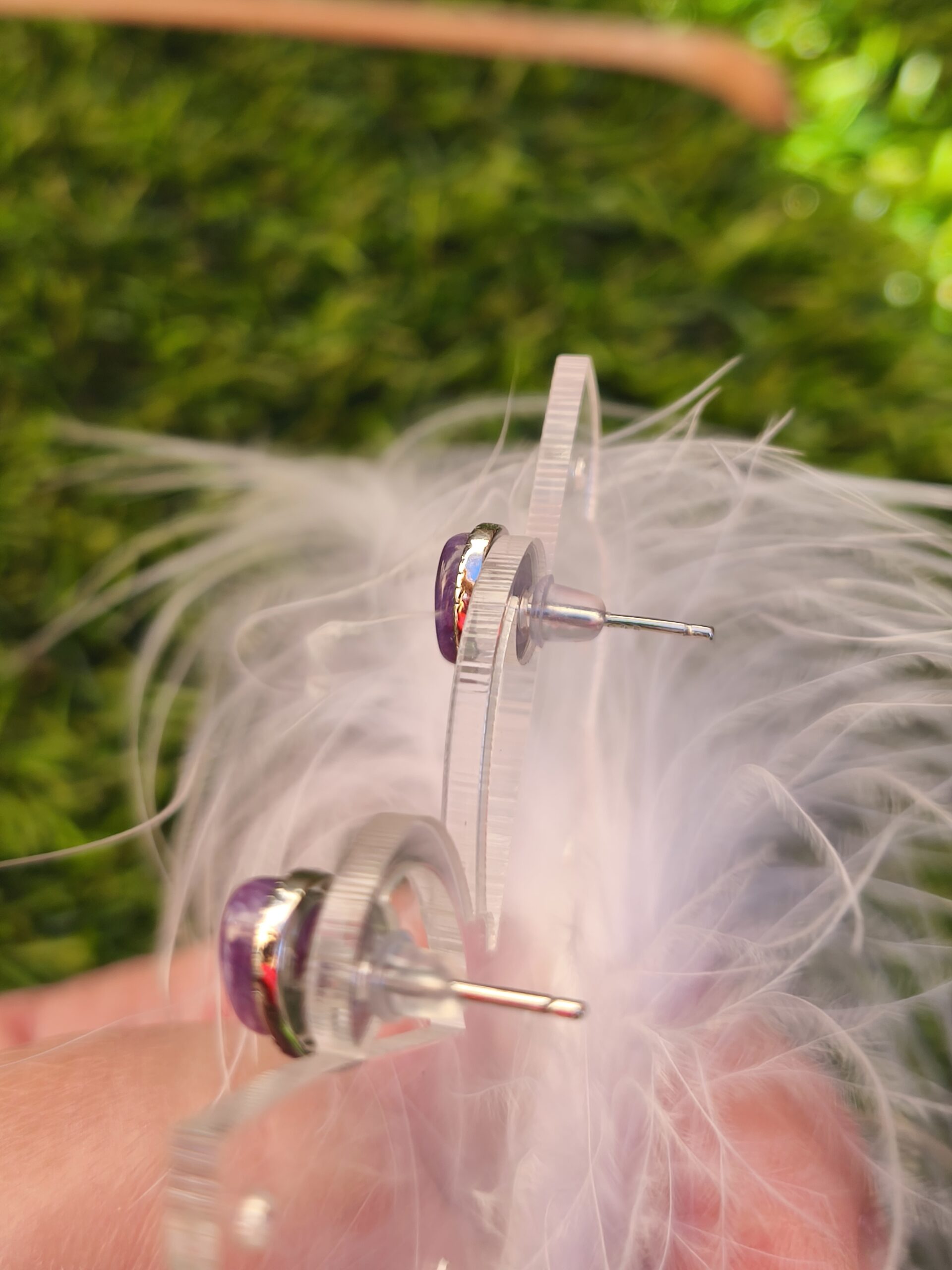 charoite boucles d'oreilles – Image 3