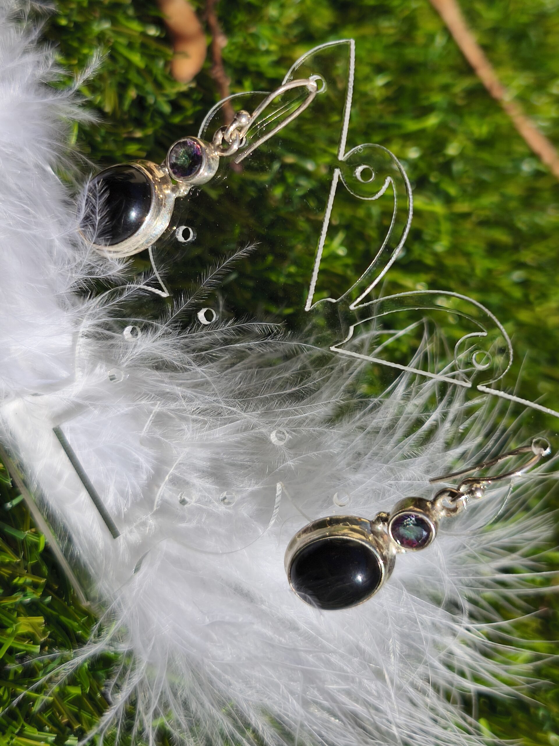 onyx et topaze mystique boucles d'oreilles – Image 2