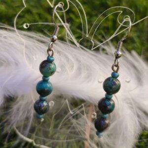 chrysocolle boucles d'oreilles