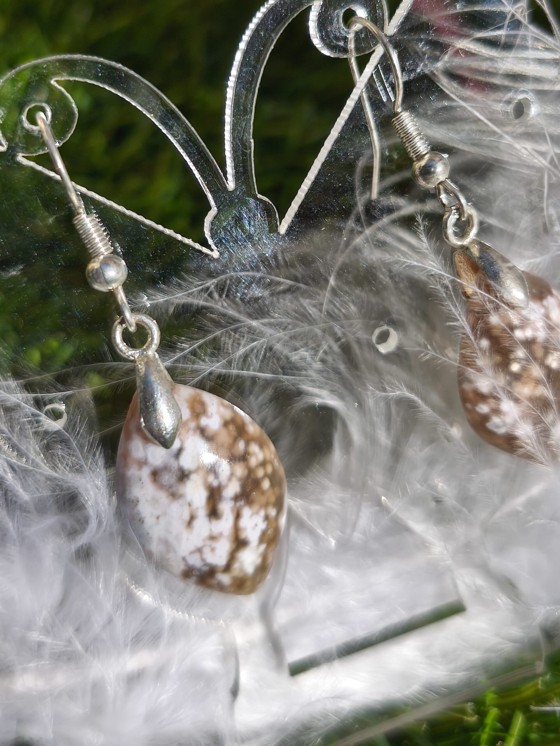 jaspe orbiculaire boucles d'oreilles