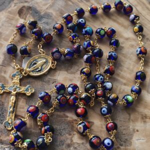 chapelet en véritable verre Murano
