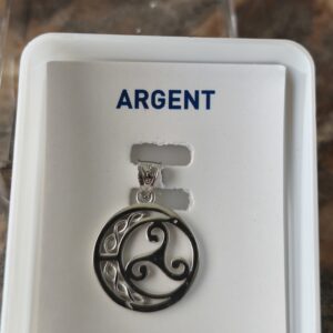pendentif triskel et lune / argent