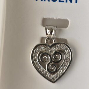 pendentif triskel coeur / argent