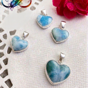 larimar coeur pendentif / argent