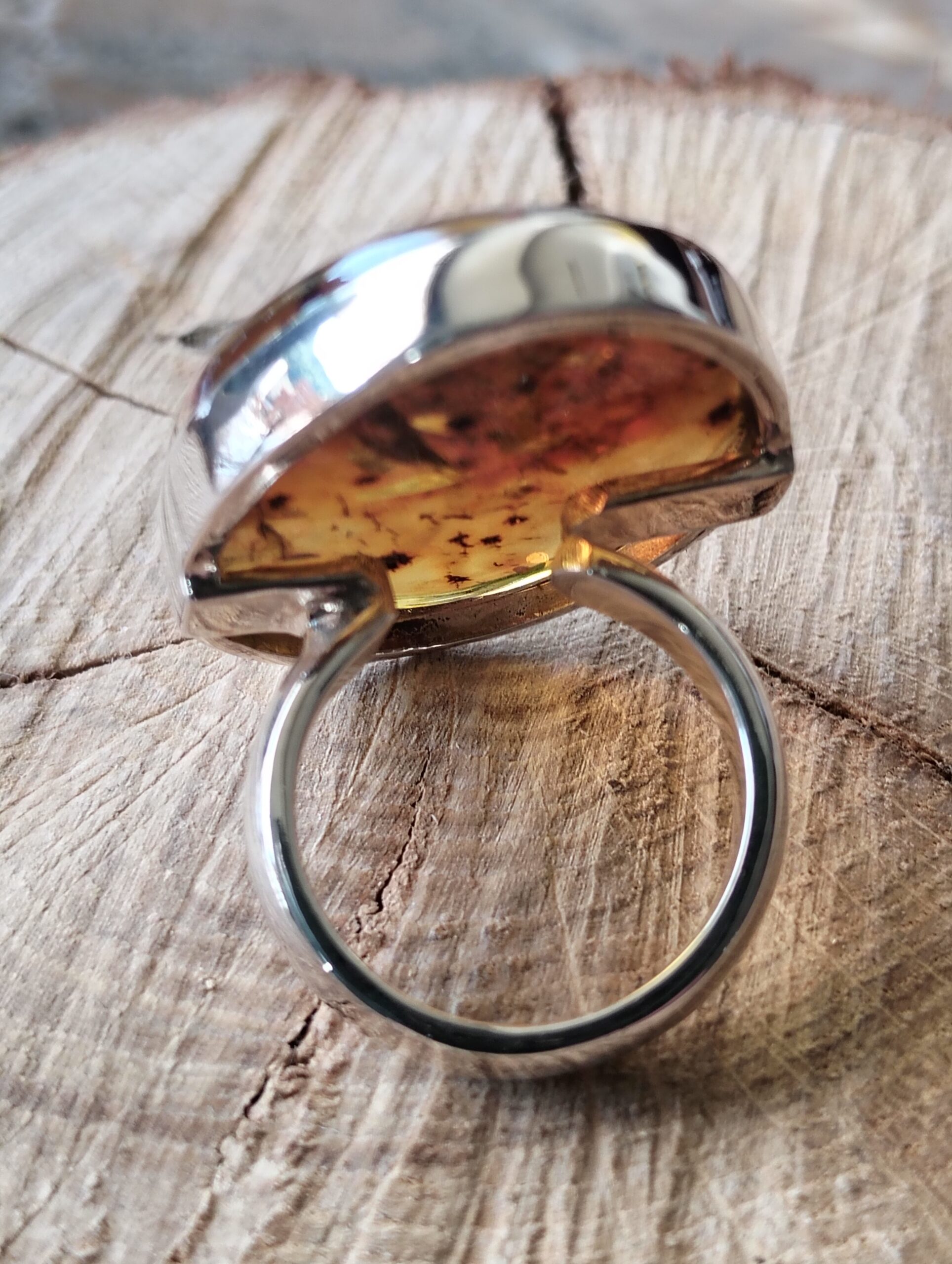 ambre bague argent taille 55 – Image 3