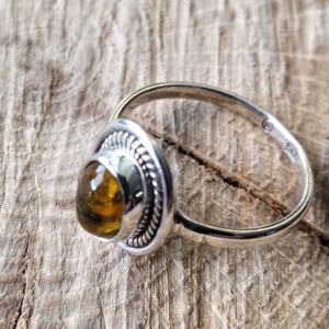 ambre bague argent taille 53,5