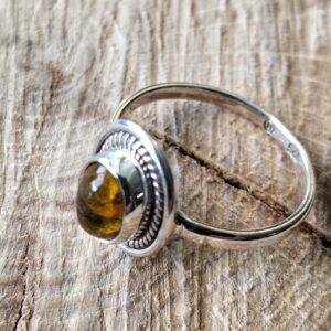 ambre bague argent taille 53,5