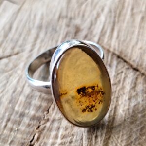 ambre bague argent taille 55,5