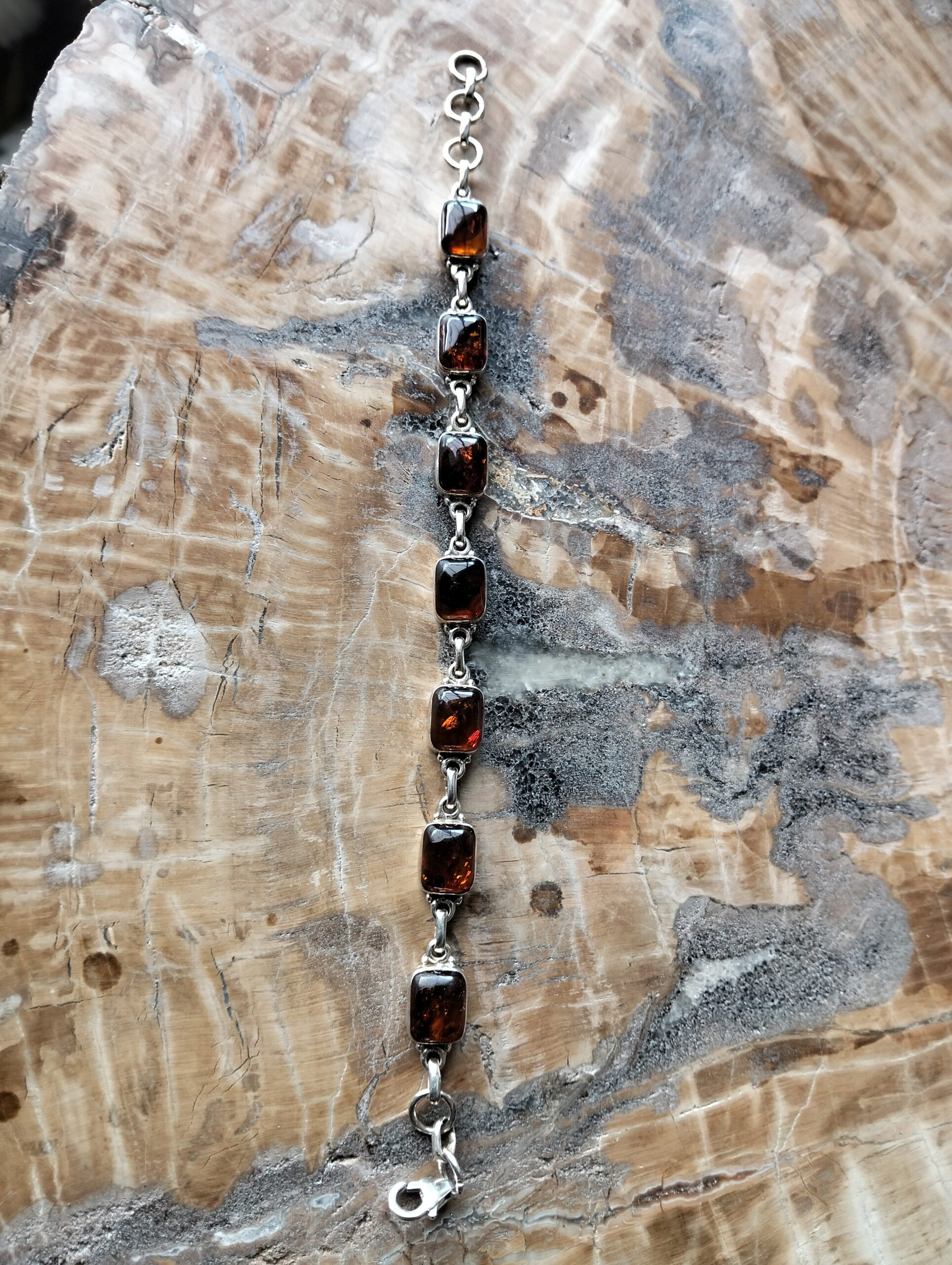 ambre bracelet / argent – Image 2