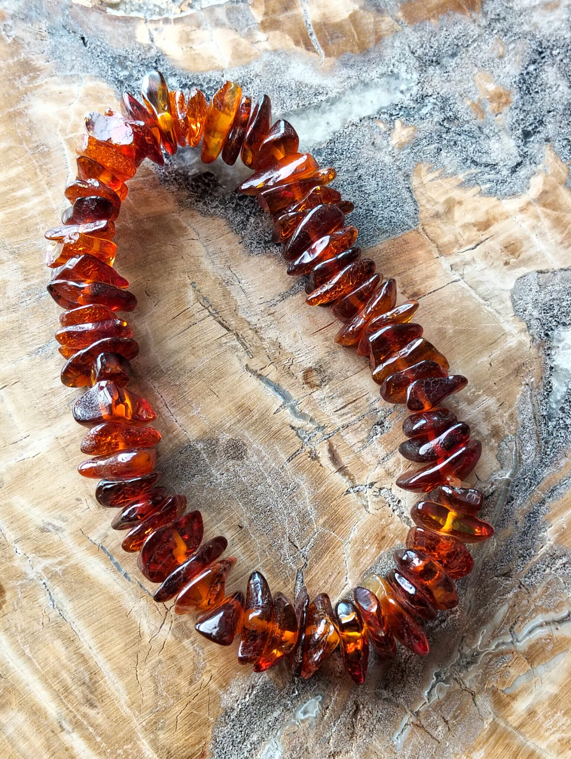 ambre cognac bracelet braroque