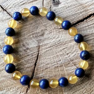 ambre / lapis-lazuli bracelet enfant
