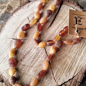 ambre collier perles brutes