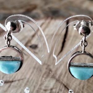 Larimar boucle d'oreille