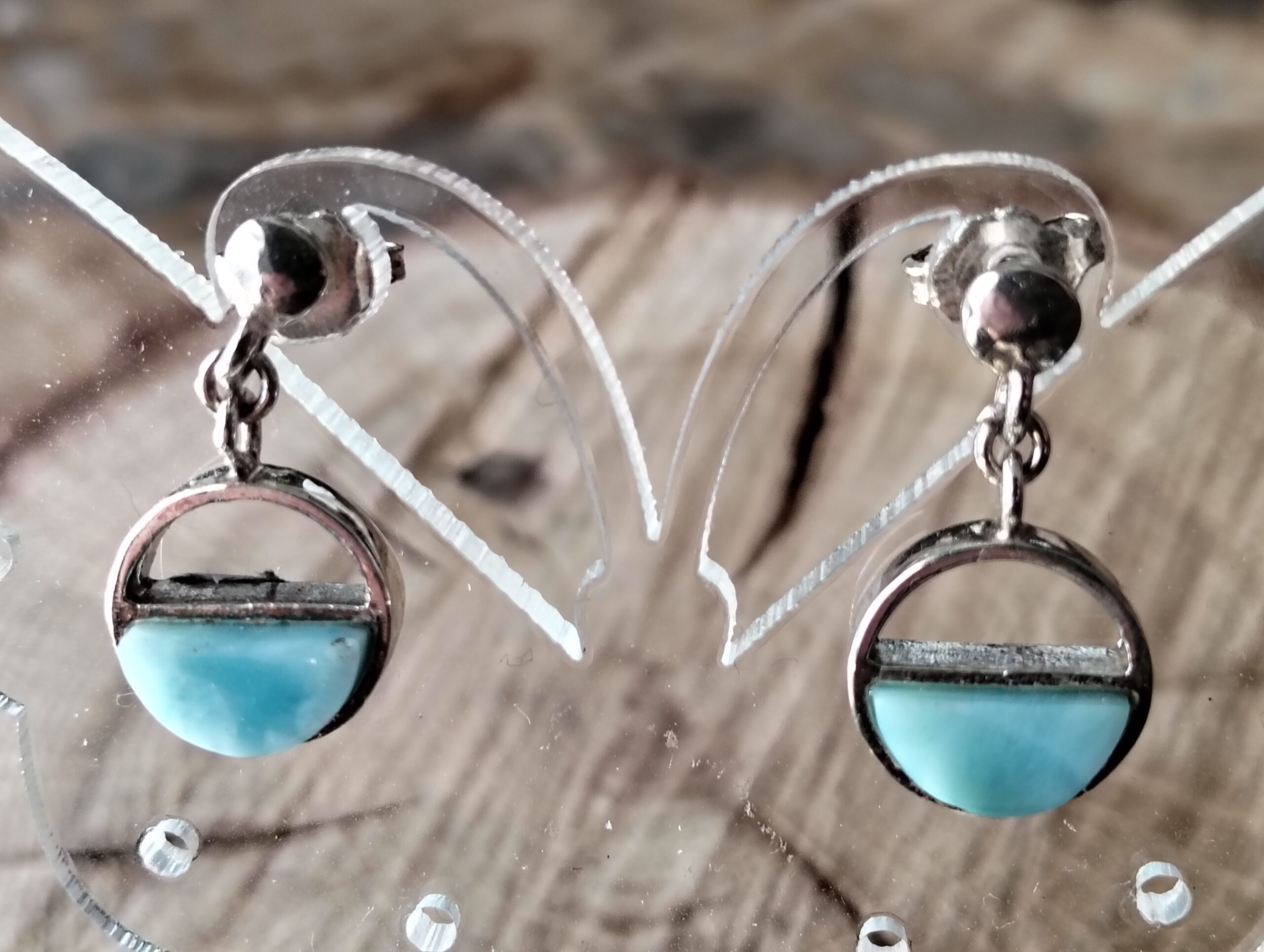 Larimar boucle d'oreille