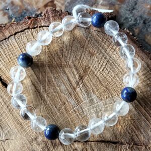 Cristal de roche et Lapis lazuli