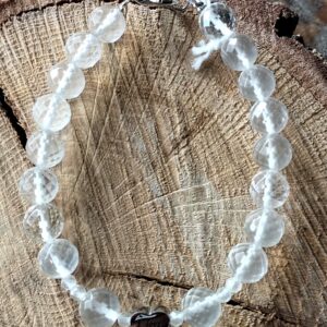 Cristal de roche facetté bracelet sur fil