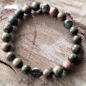 Unakite bracelet / bijoux arbre de vie