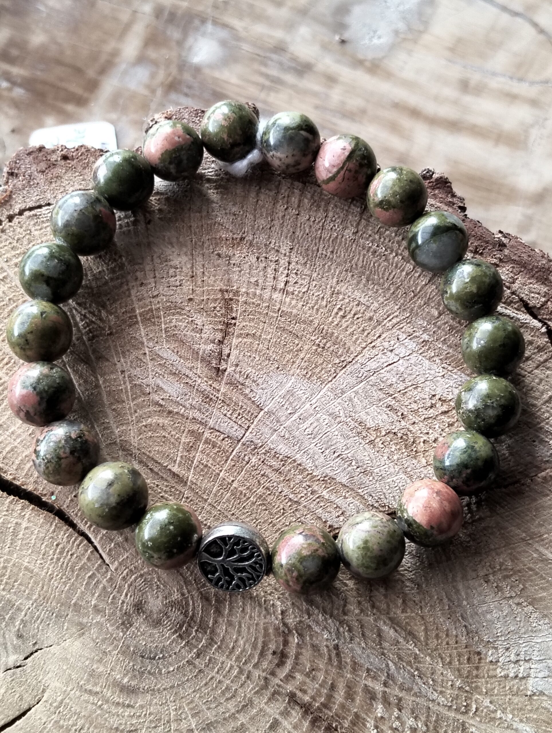 Unakite bracelet / bijoux arbre de vie