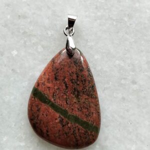 Unakite pendentif forme goutte