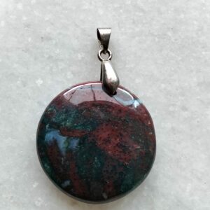 Jaspe océan pendentif rond