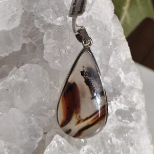 agate montana pendentif / argent