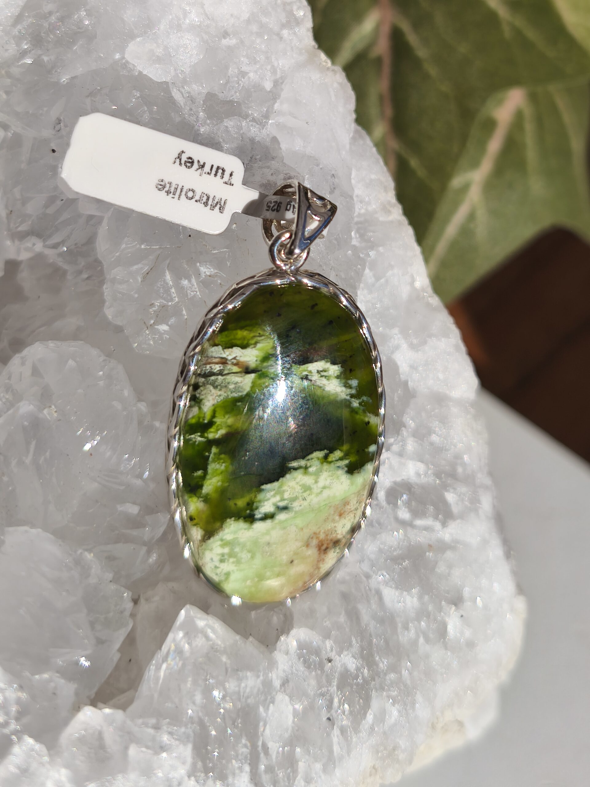 Mtrolite de Turquie pendentif / argent