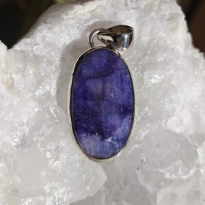 saphir facetté pendentif