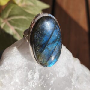Labradorite bague argent réglable