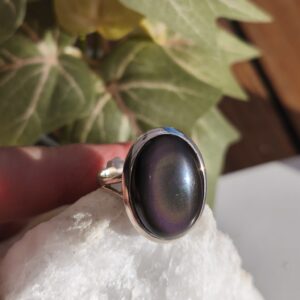 Obsidienne oeil céleste bague