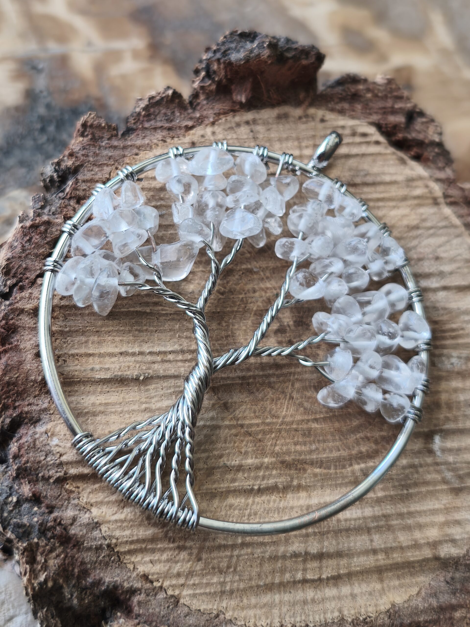 cristal de roche pendentif arbre de vie – Image 2