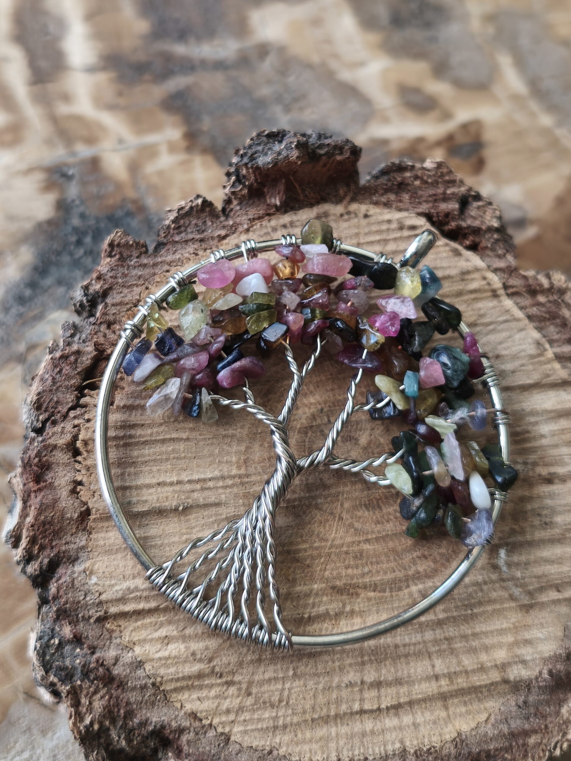 tourmaline multi pendentif arbre de vie – Image 2