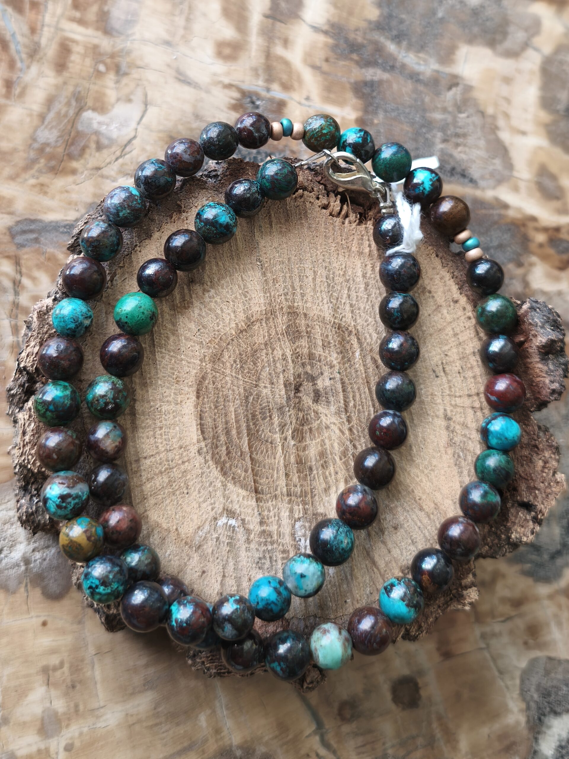 chrysocolle collier/perles 6 mm – Image 2