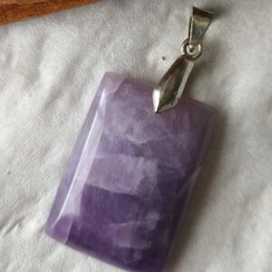 amethyste pendentif rectangulaire