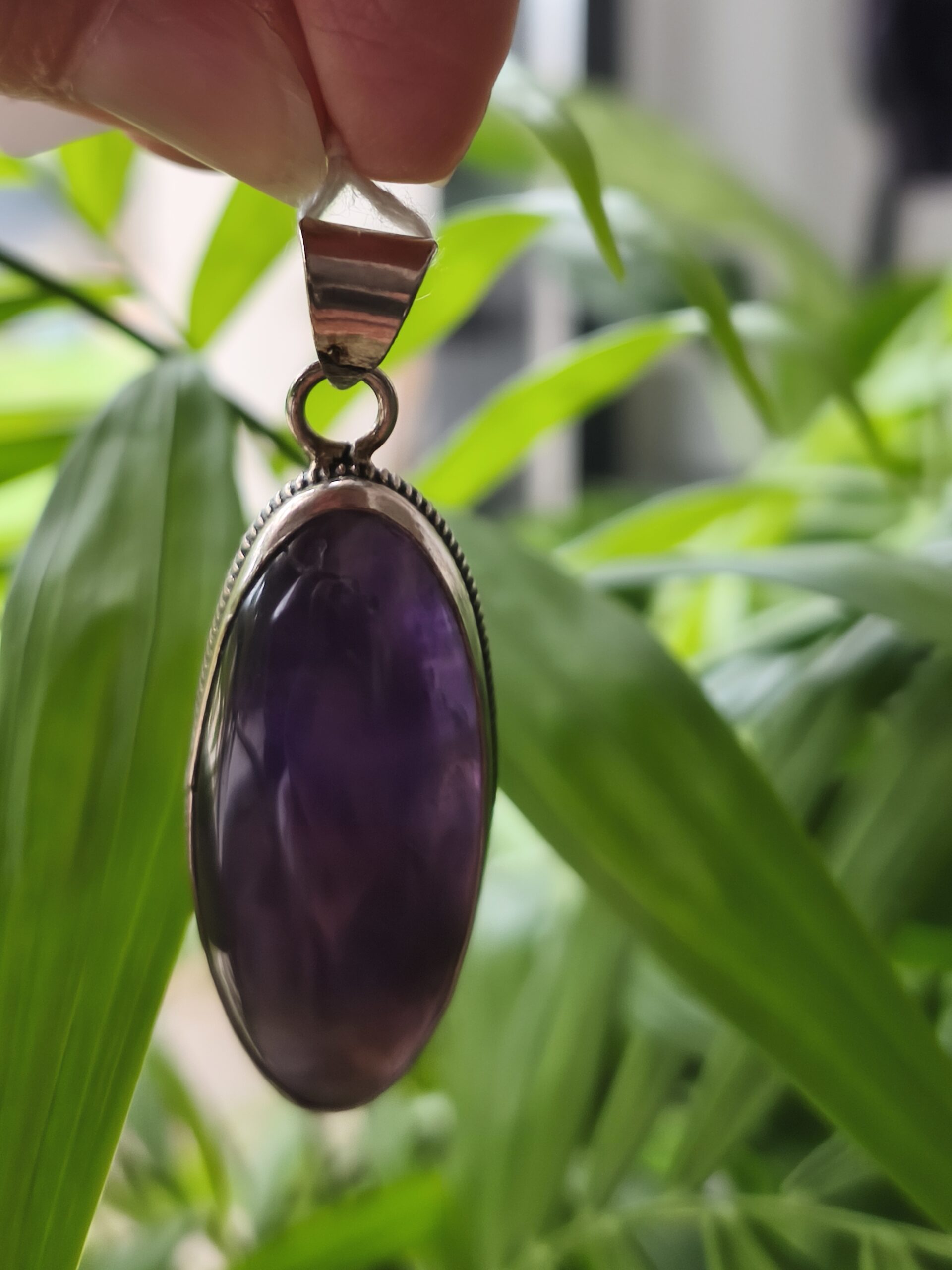 amethyste pendentif ovale – Image 2