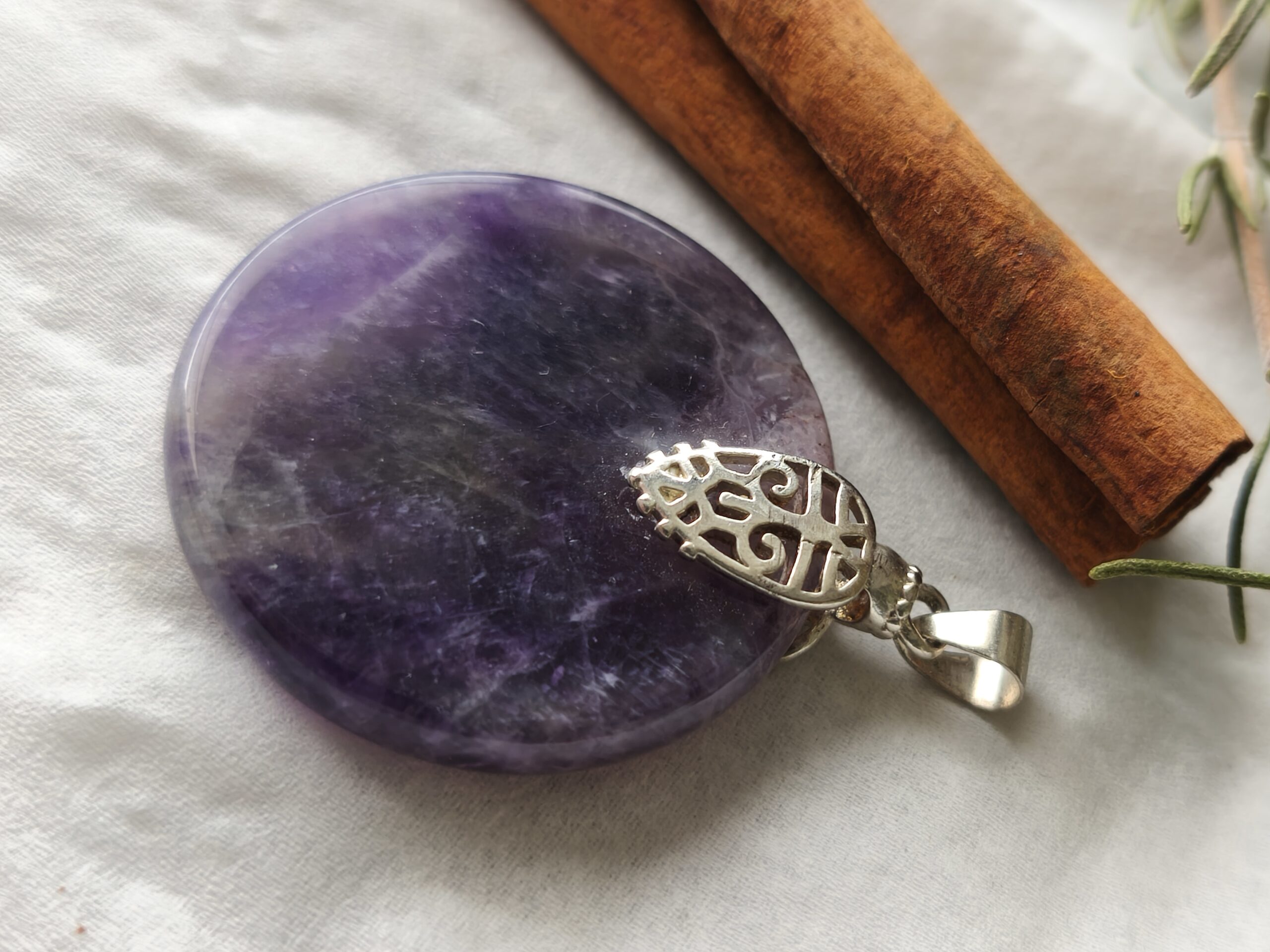 amethyste pendentif rond – Image 3