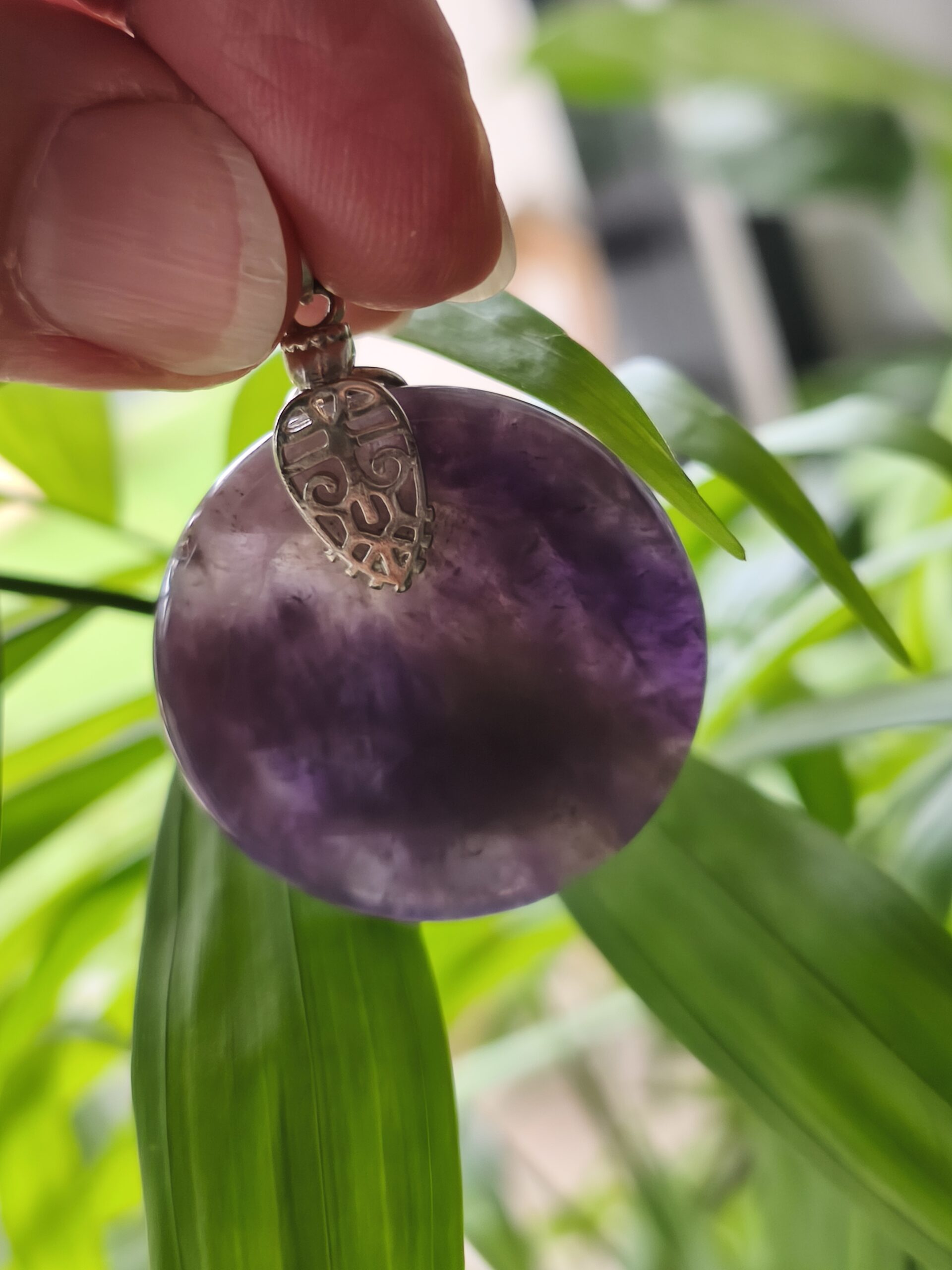 amethyste pendentif rond – Image 2